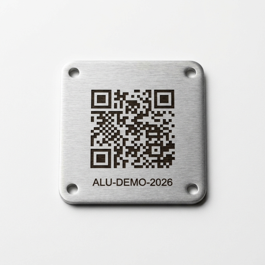 Aluminum QR Tag Sample