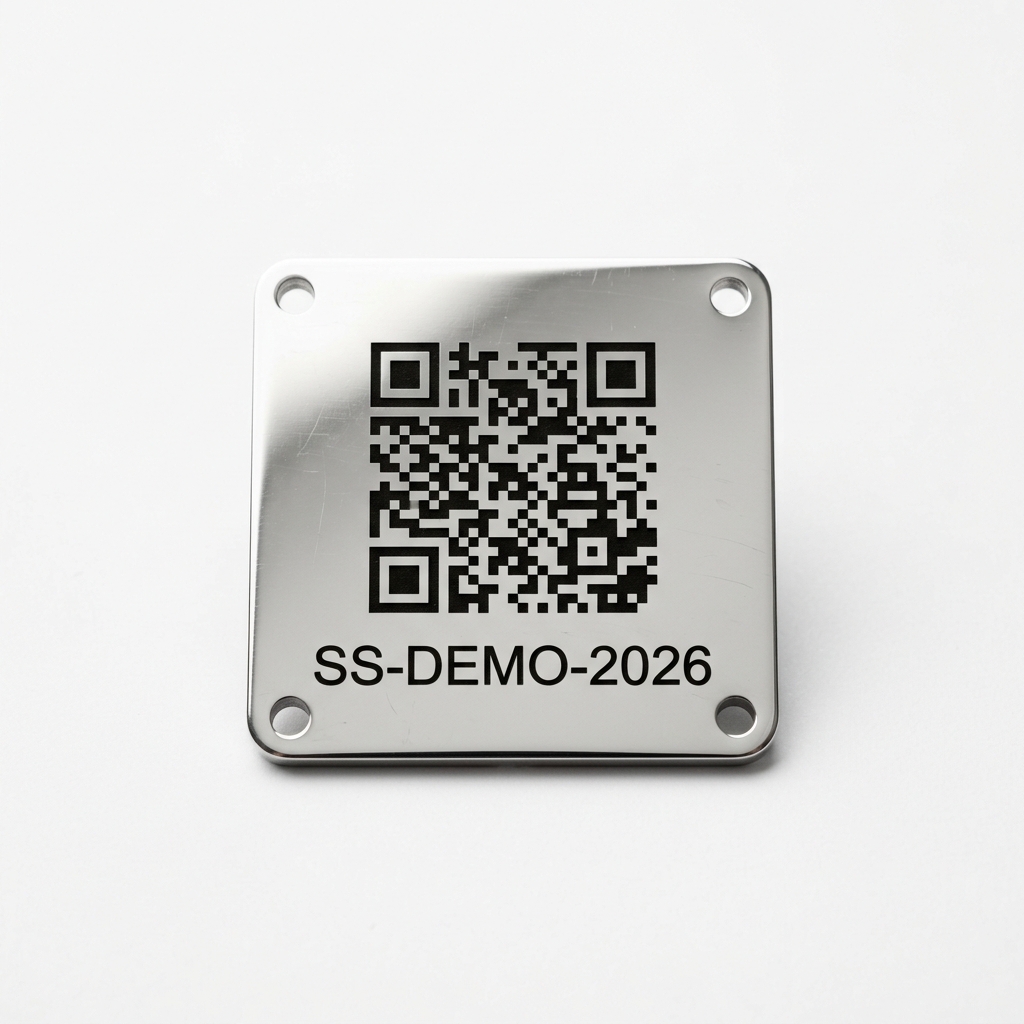 Stainless Steel 304 QR Tag Sample